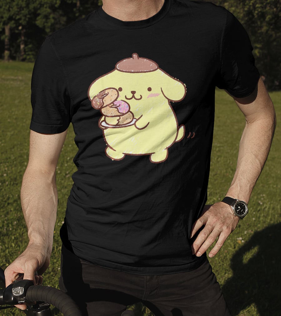 Pompompurin Enjoying Sweet Donuts T-Shirt