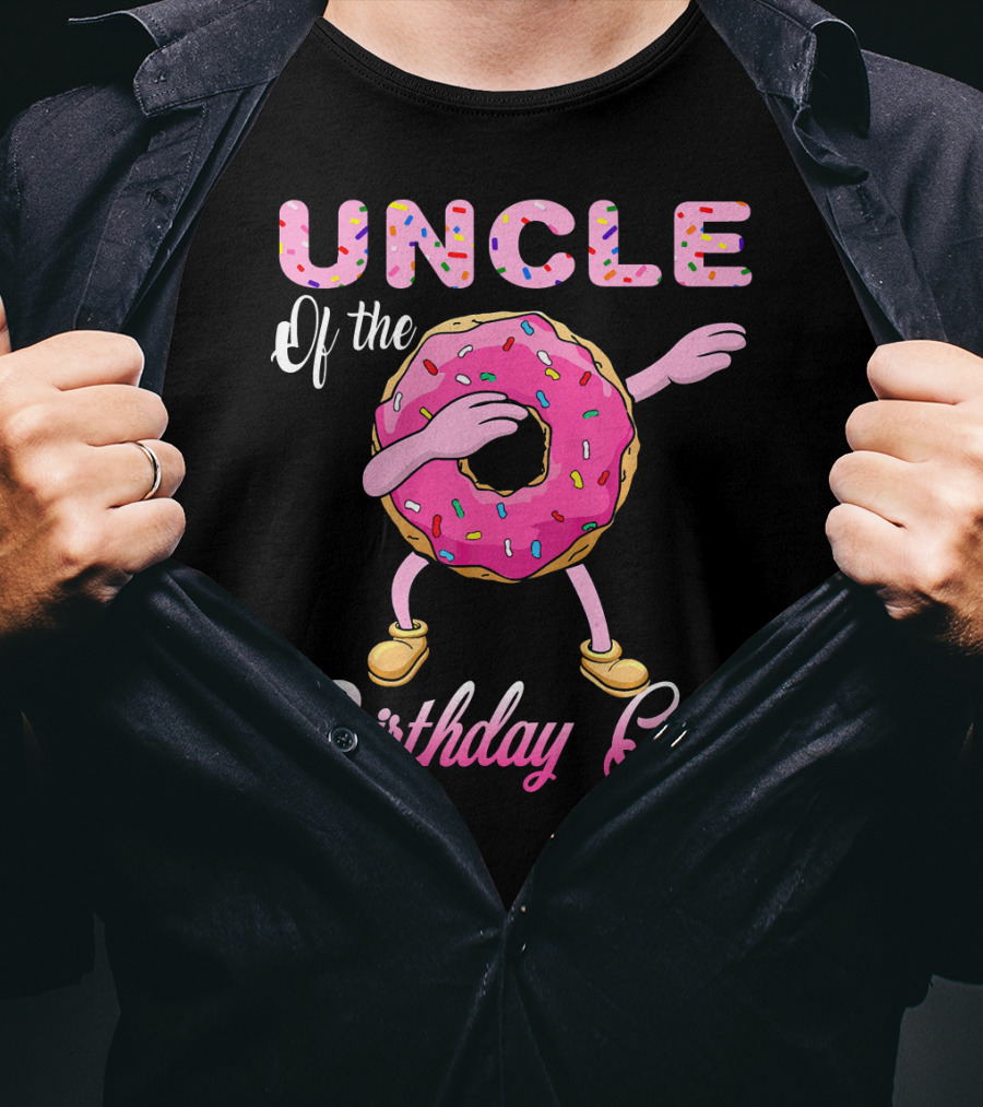 UNCLE Of The Birthday Girl Donut Dab T-Shirt