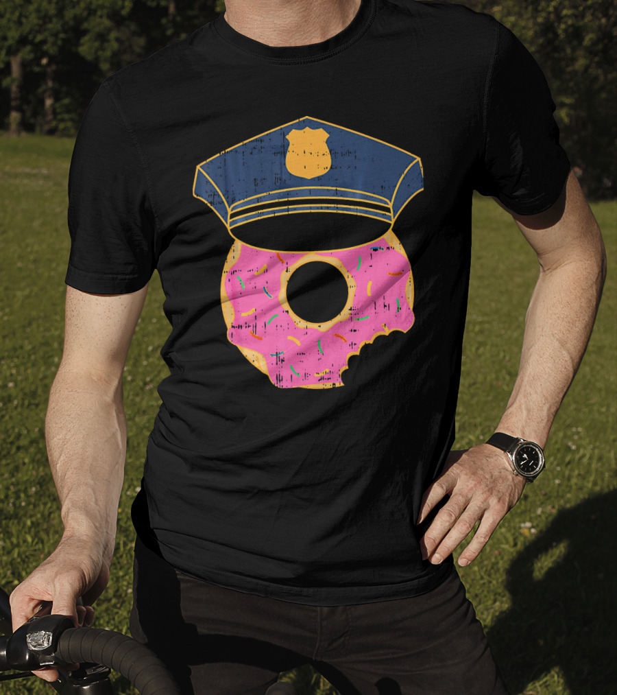 Donut Sprinkles Police Hat Cop Awesome Iconic T-Shirt