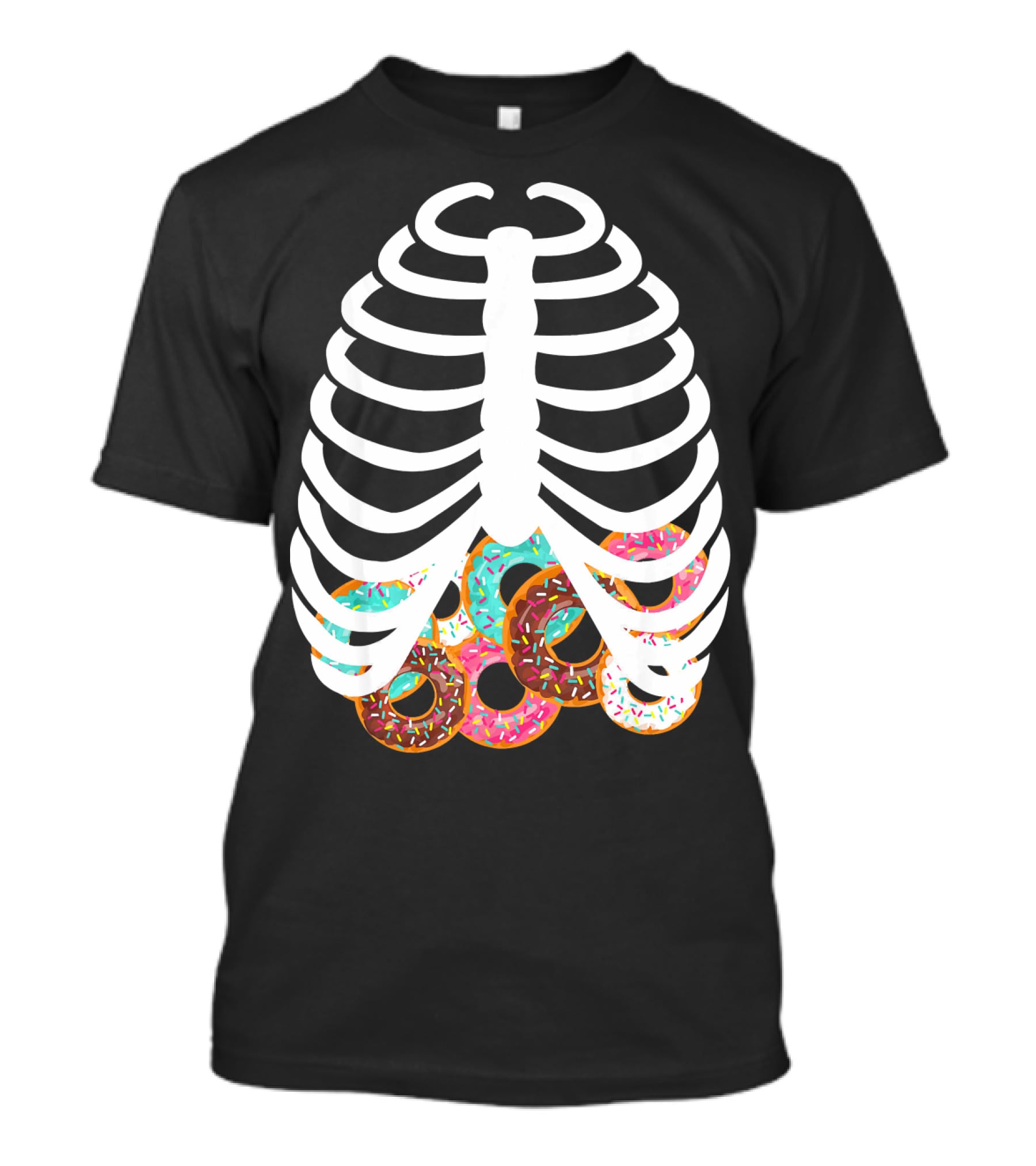 Halloween Adult Kids Rib Bone Donut Food Costume T-Shirt