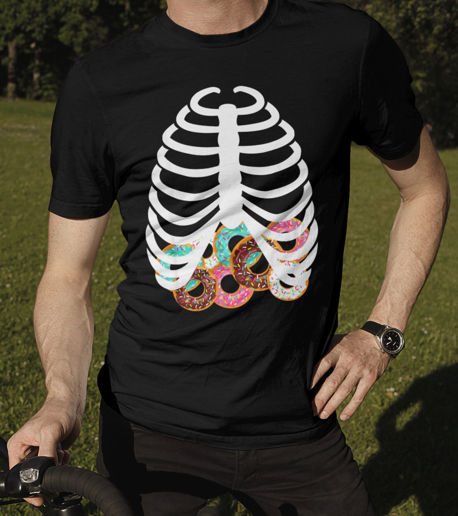 Halloween Adult Kids Rib Bone Donut Food Costume T-Shirt