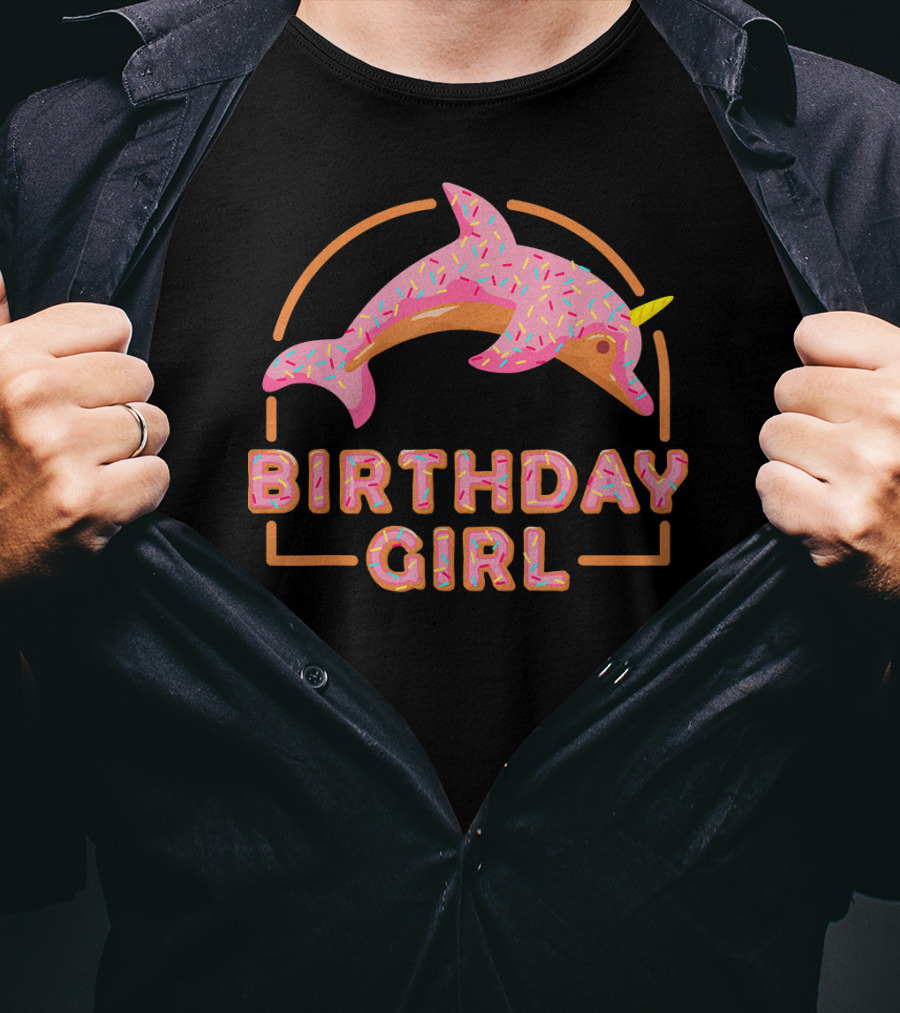 Birthday Girl Sweet Dolphicorn Donut Bday T-Shirt