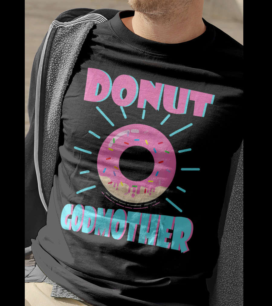 Donut Godmother Pink Frosted Donut With Sprinkles T-Shirt