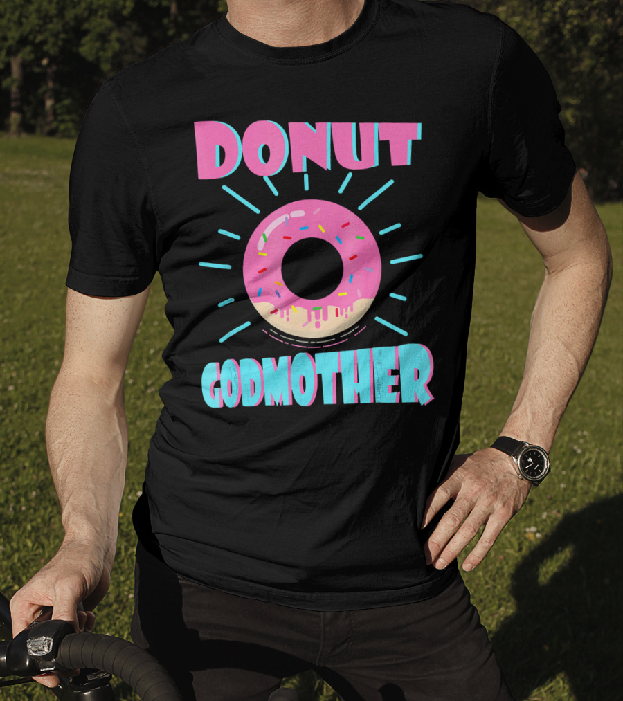 Donut Godmother Pink Frosted Donut With Sprinkles T-Shirt
