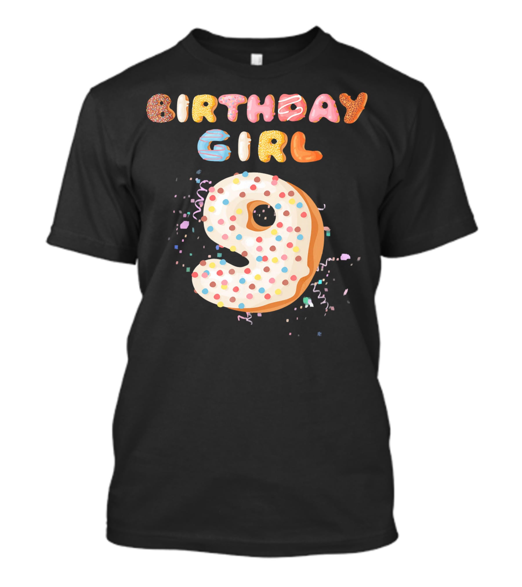 Birthday Girl Donut 9 T-Shirt