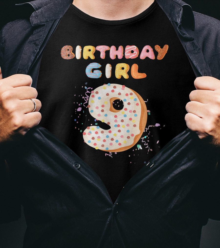 Birthday Girl Donut 9 T-Shirt