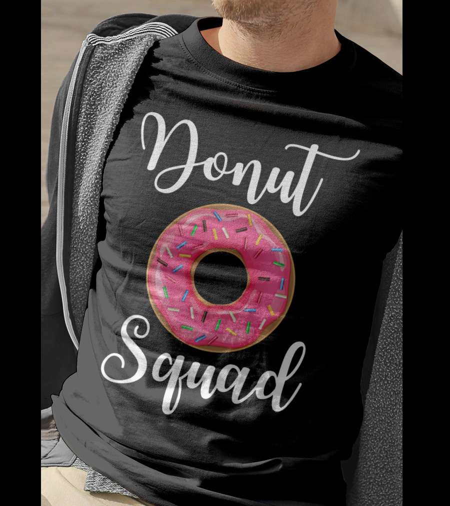 Donut Squad Funny Donut Lover Pink Sprinkles T-Shirt