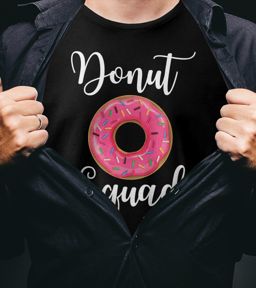 Donut Squad Funny Donut Lover Pink Sprinkles T-Shirt
