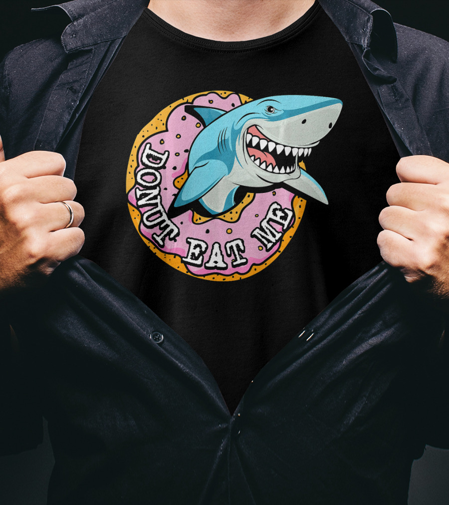 Donut Eat Me Shark Ocean Me T-Shirt