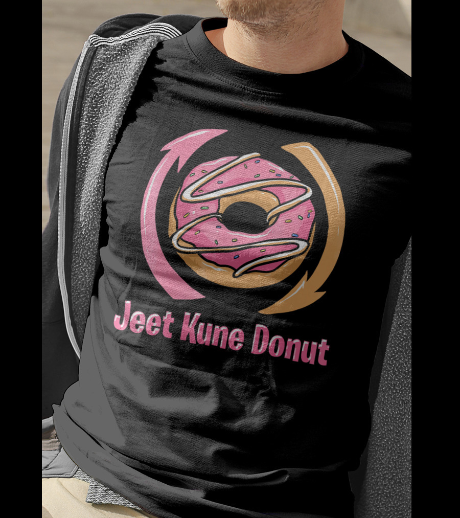 Jeet Kune Donut IIFY Pink Frosted Donut Martial Arts Humor T-Shirt