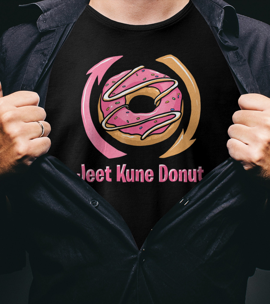 Jeet Kune Donut IIFY Pink Frosted Donut Martial Arts Humor T-Shirt