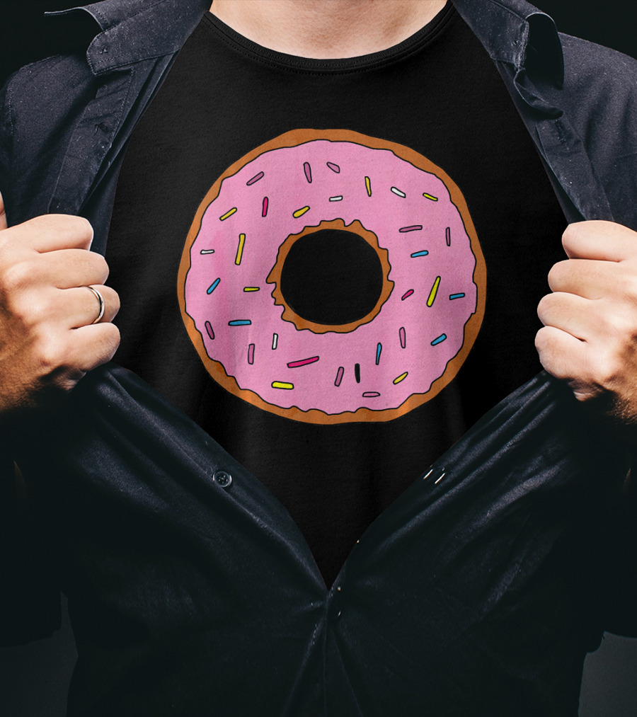 Pink Sprinkled Donuts Delicious Sweets Foodie T-Shirt