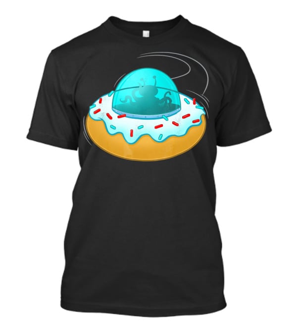 Funny UFO Donut With Cute Alien Sprinkles T-Shirt
