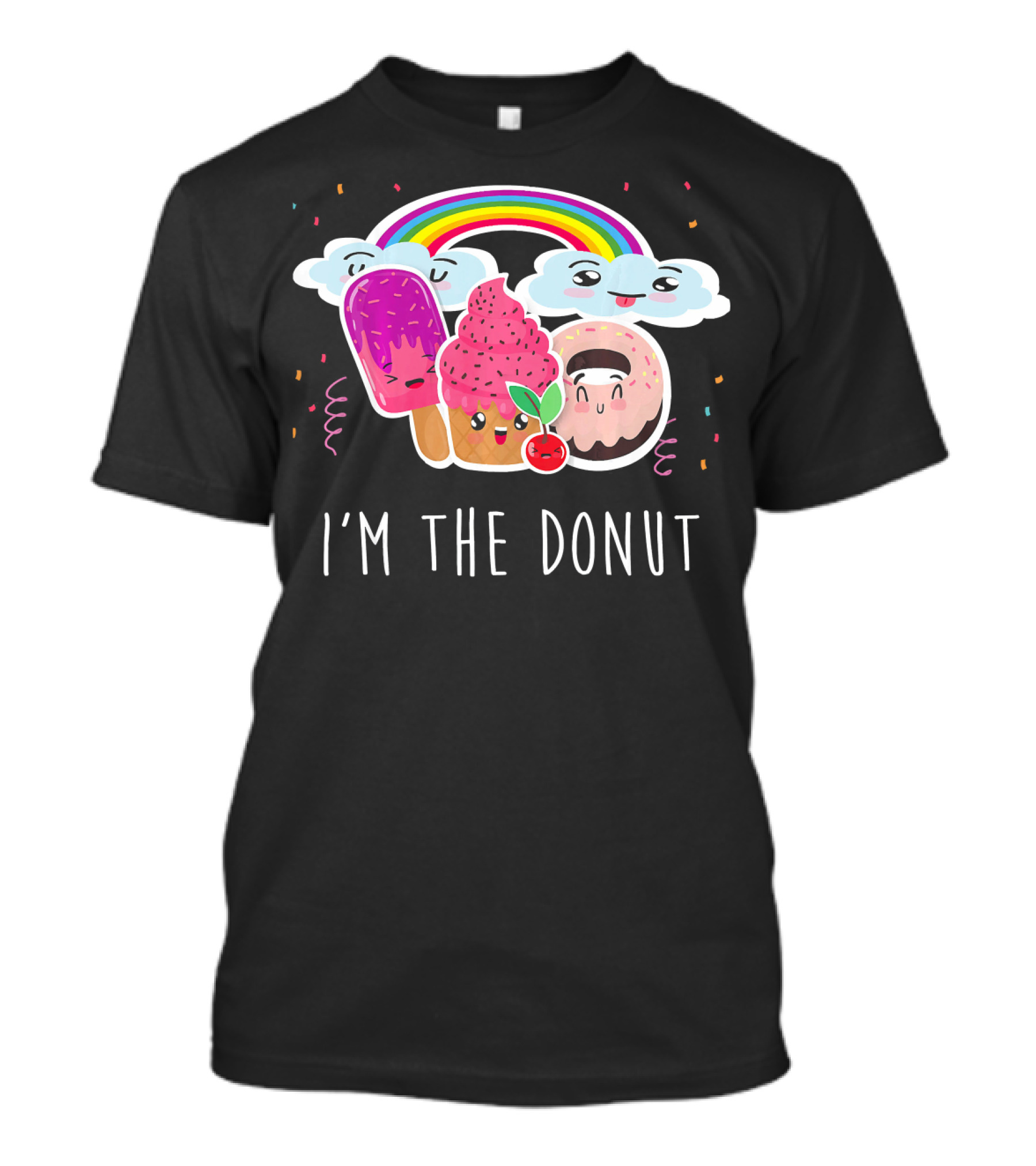 Funneh Cute Rainbow Ice Cream Donut Characters I'm The Donut T-Shirt