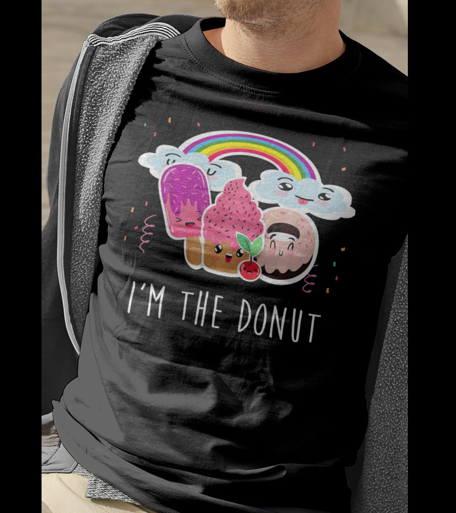 Funneh Cute Rainbow Ice Cream Donut Characters I'm The Donut T-Shirt