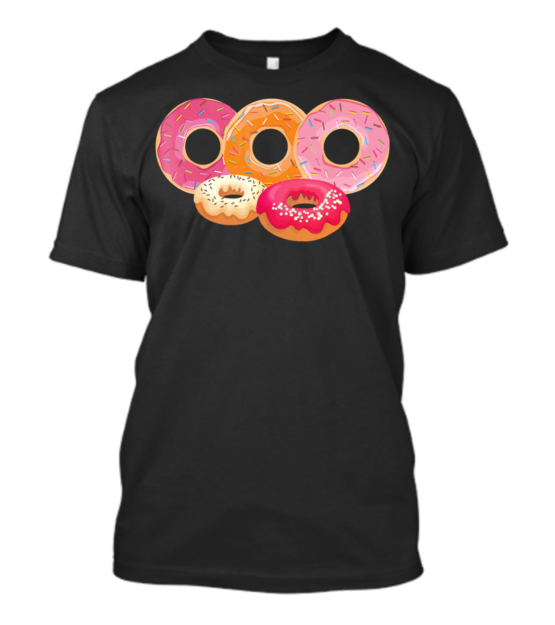 Donut Lover Dad Happy Doughnut Colorful Sprinkled Treats T-Shirt
