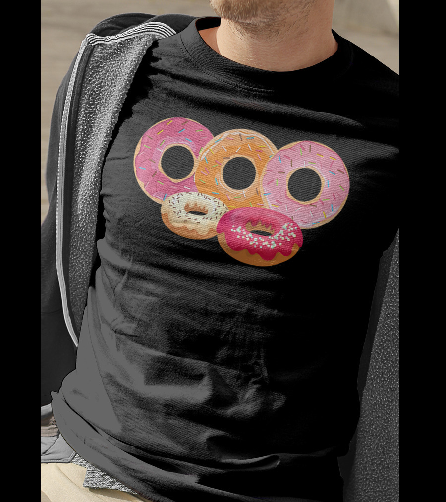 Donut Lover Dad Happy Doughnut Colorful Sprinkled Treats T-Shirt