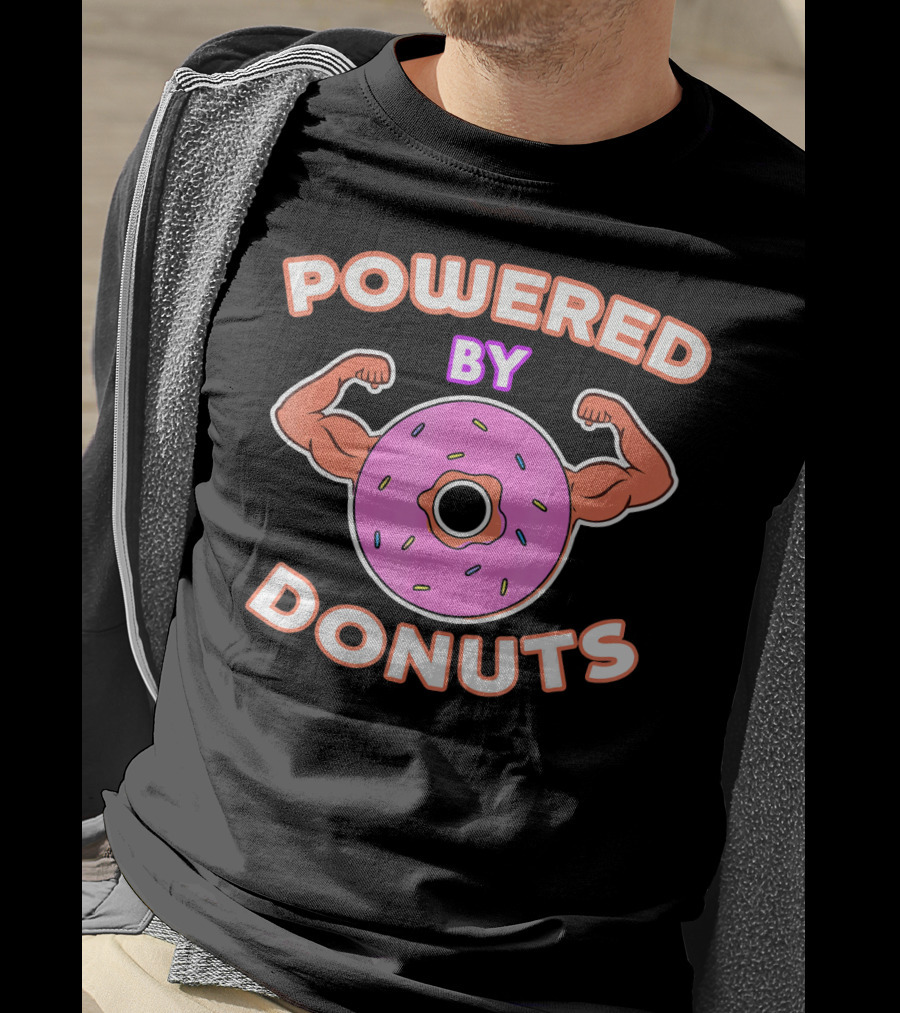 Powered By Donuts Muscle Pink Sprinkles T-Shirt