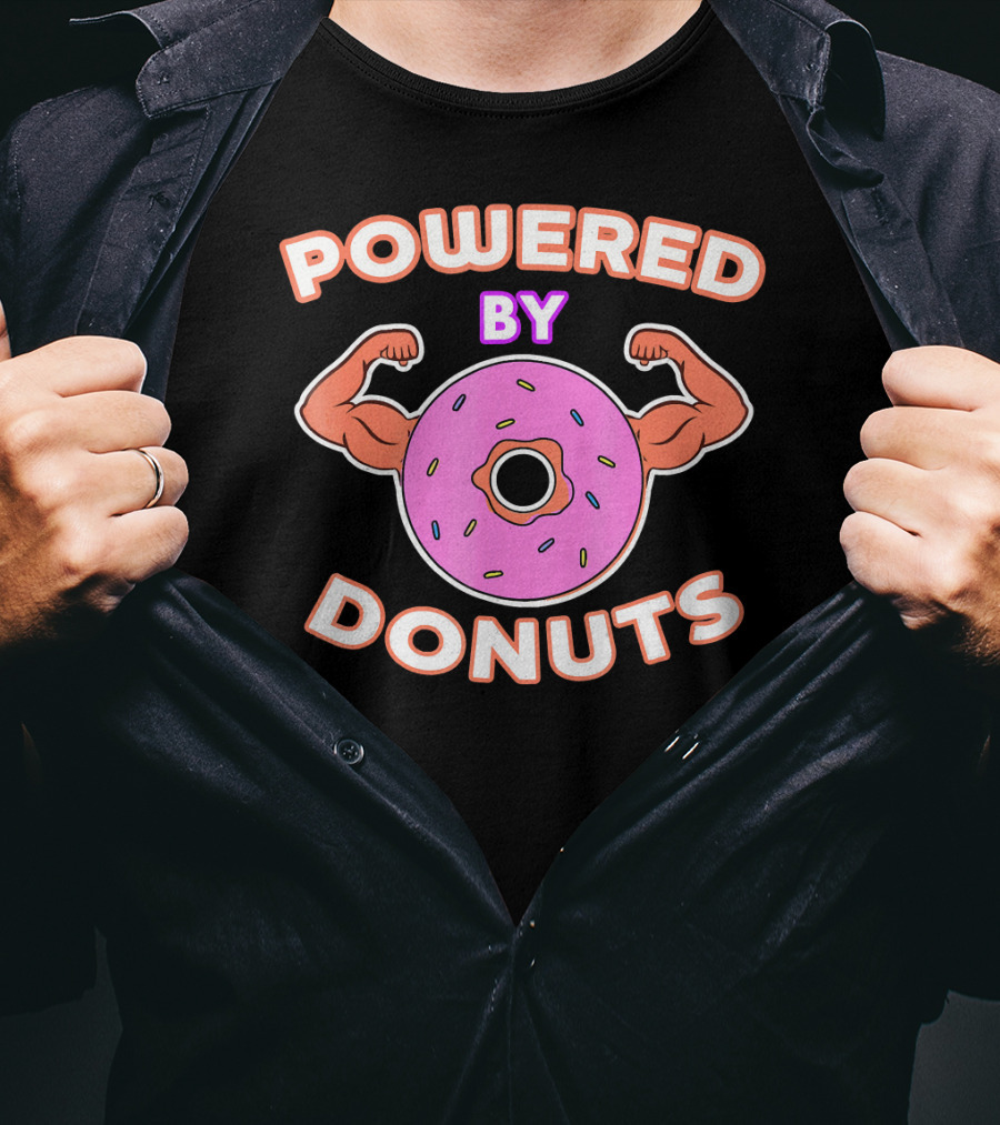 Powered By Donuts Muscle Pink Sprinkles T-Shirt