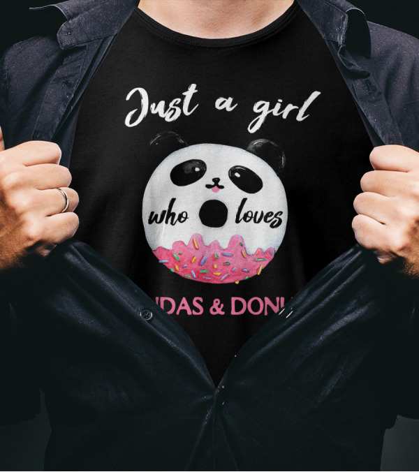 Just A Girl Who Loves Pandas And Donuts T-Shirt