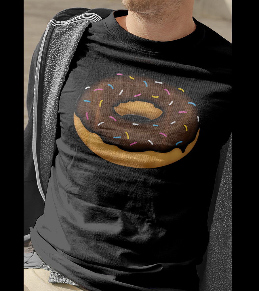 Chocolate Sprinkled Donut Emoji T-Shirt