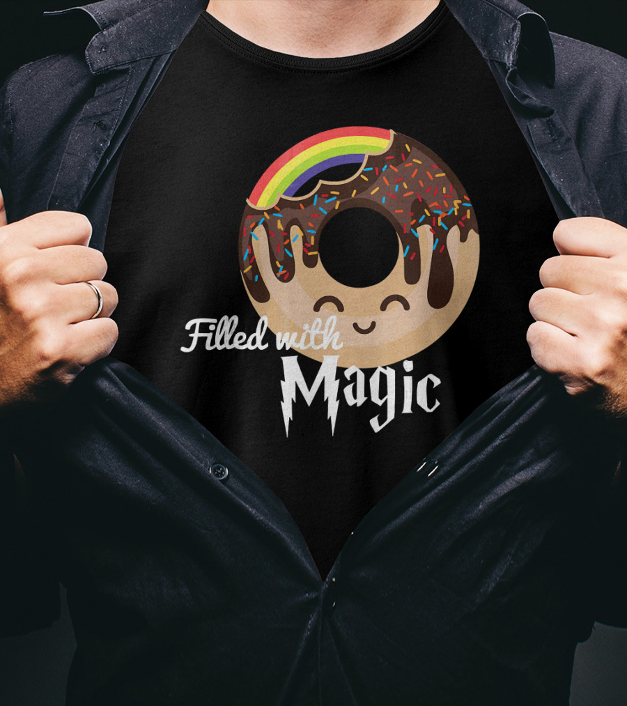 Magic Rainbow Choc Donut Filled With Magic T-Shirt