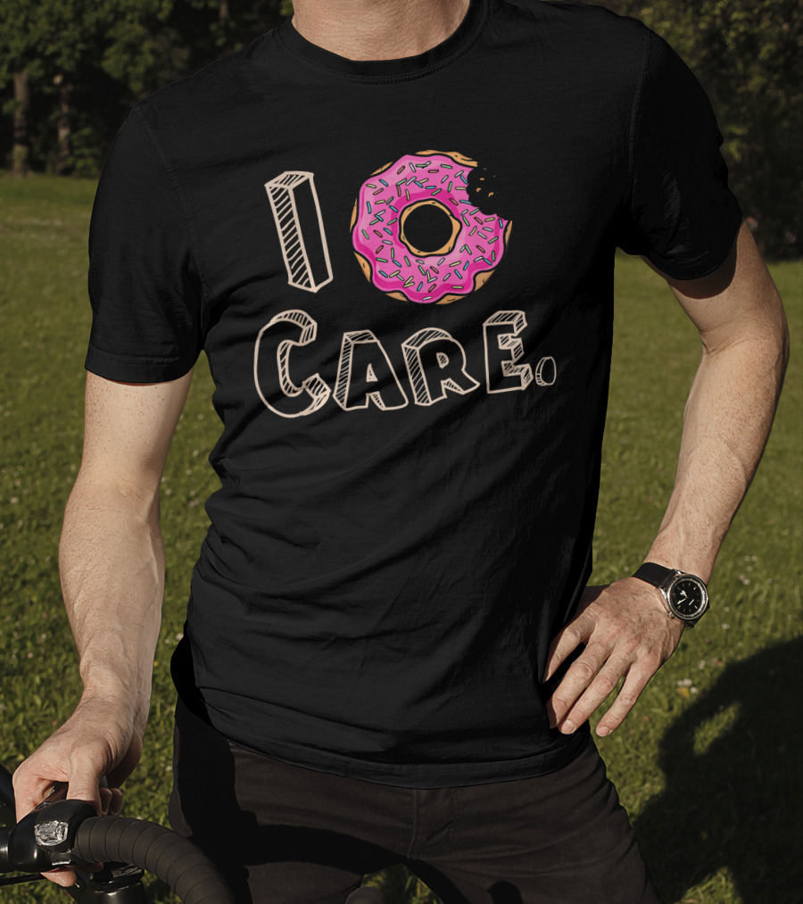 I Donut Care Pink Sprinkle Food Humor T-Shirt