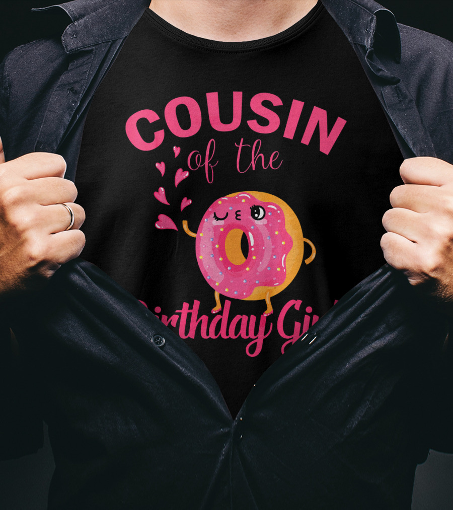 COUSIN Of The Birthday Girl Donut Cousin T-Shirt