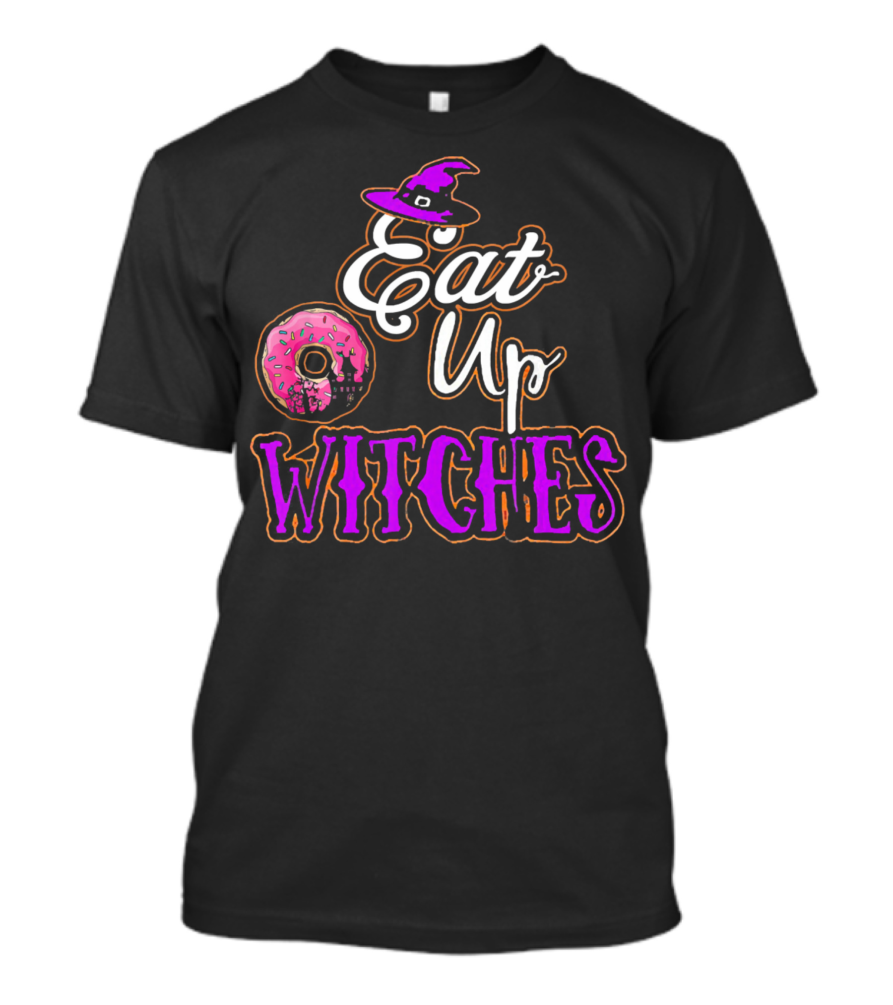 Eat Up Witches Donut Funny Halloween Cos T-Shirt