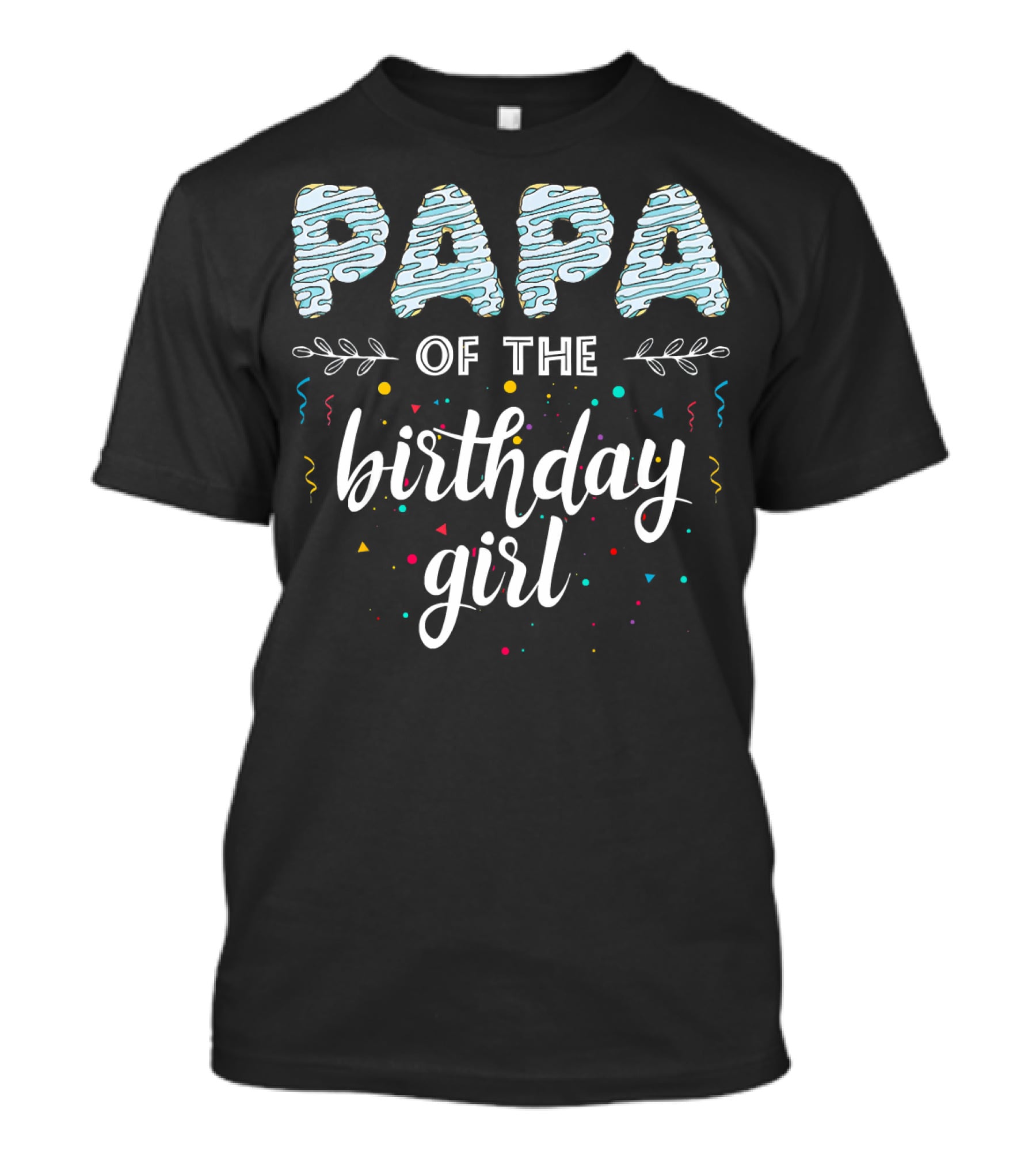Papa Of The Birthday Girl Donut Family B Day T-Shirt