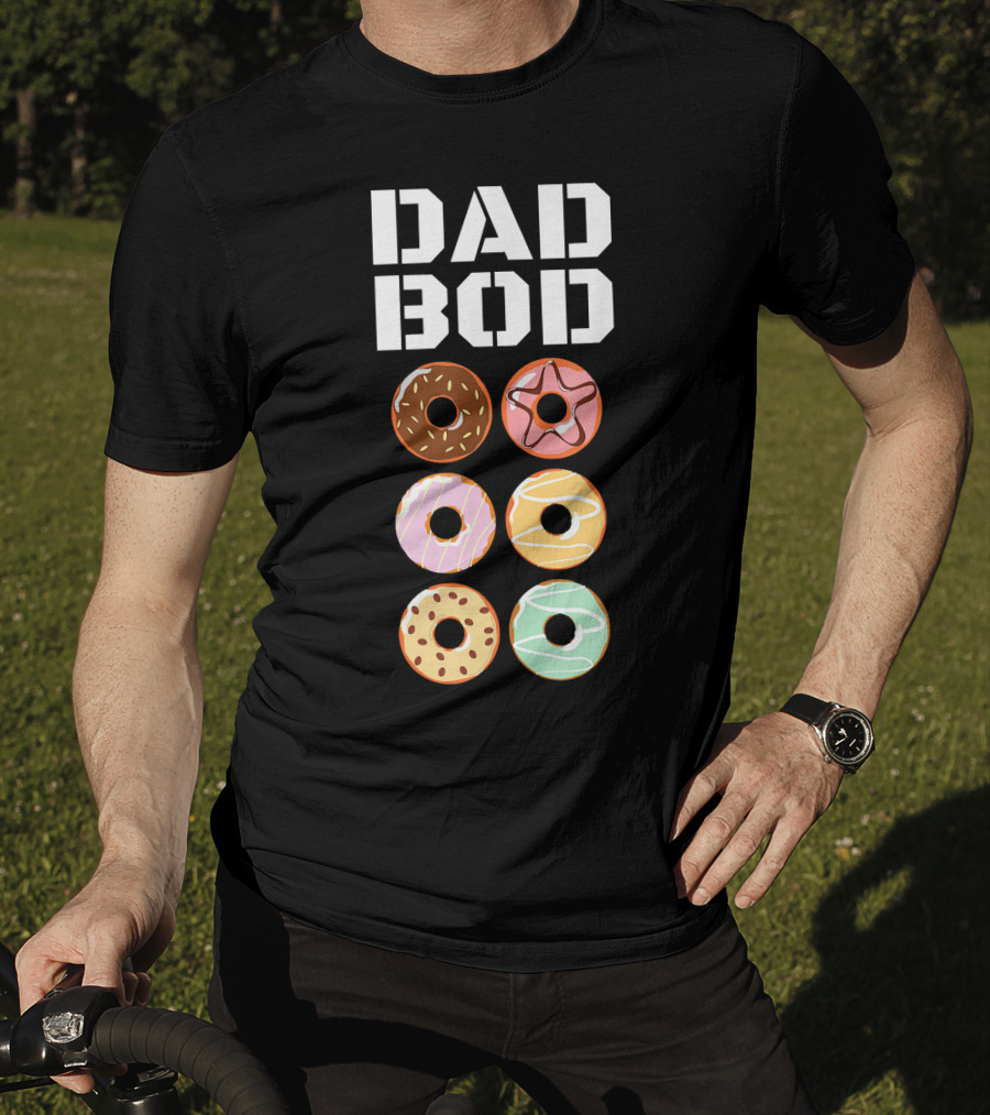 Dad Bod Donut Six Pack Abs Funny Mens T-Shirt