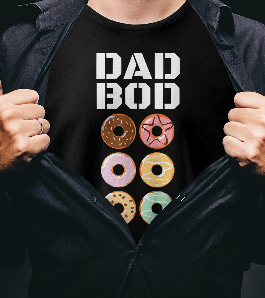 Dad Bod Donut Six Pack Abs Funny Mens T-Shirt