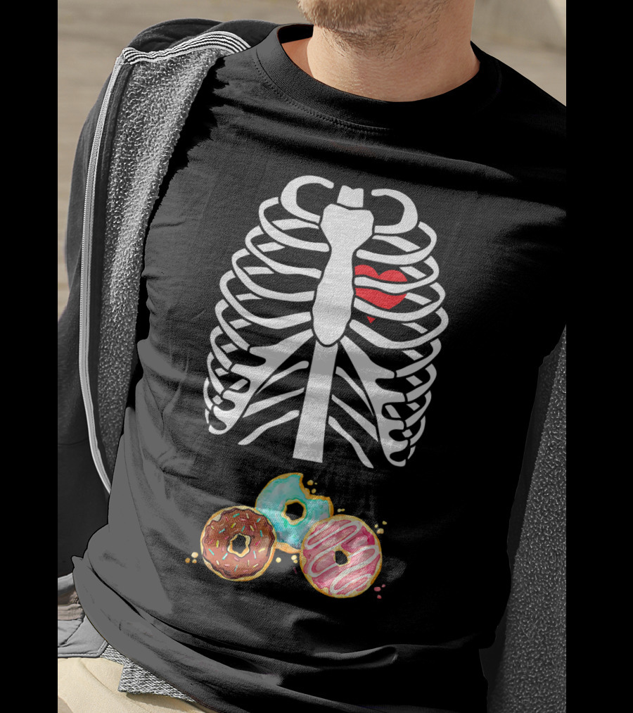 X Ray Ribs Heart Donuts Coffee Food Bone T-Shirt