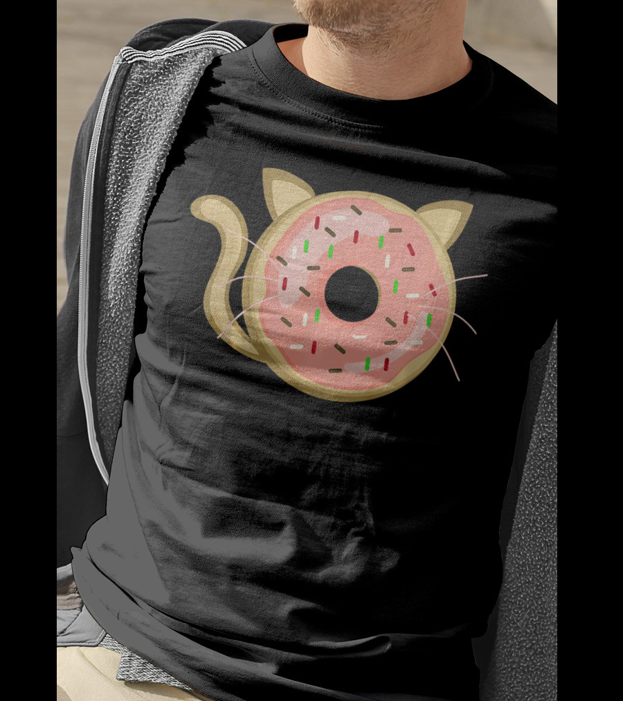 Funny Donut Cat Birthday Sprinkle Kitty T-Shirt