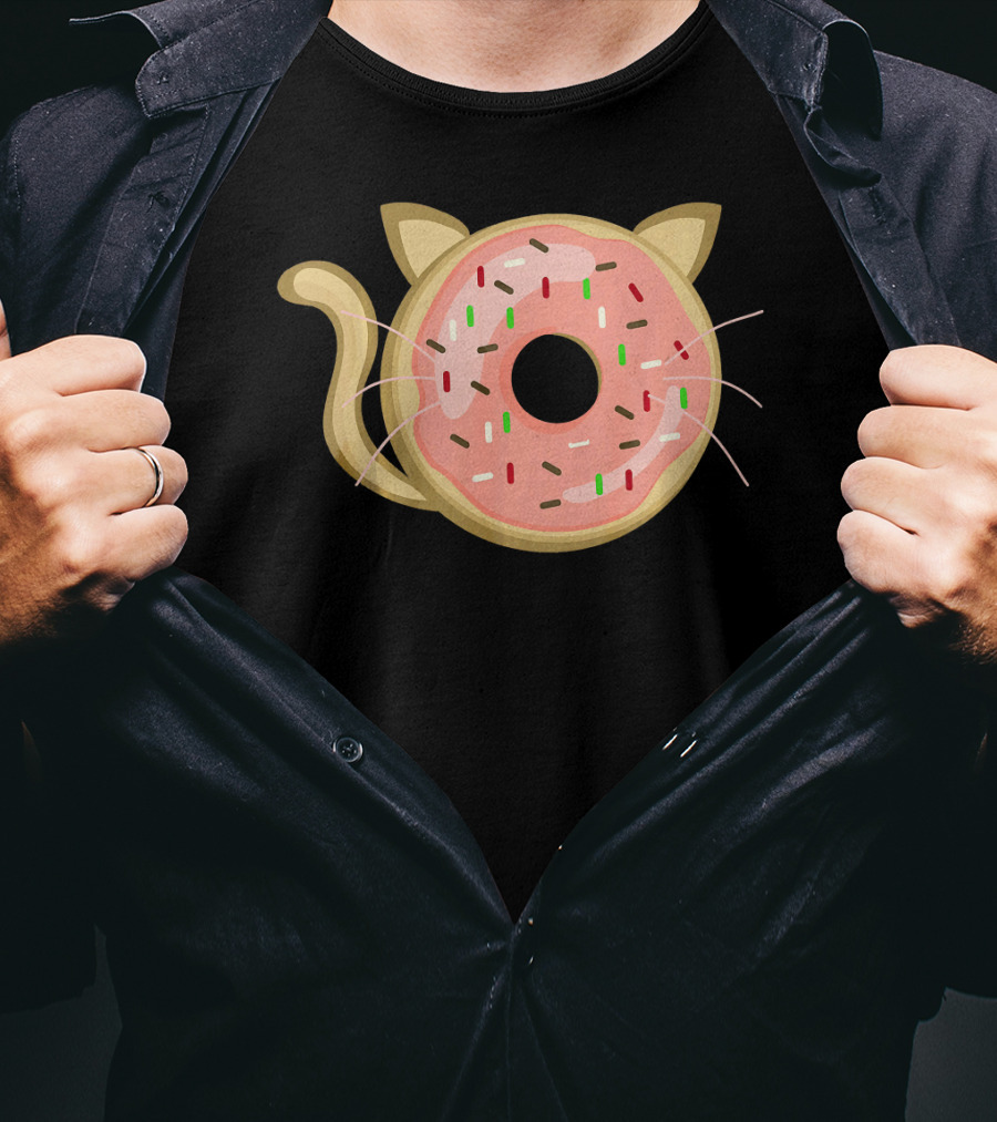 Funny Donut Cat Birthday Sprinkle Kitty T-Shirt