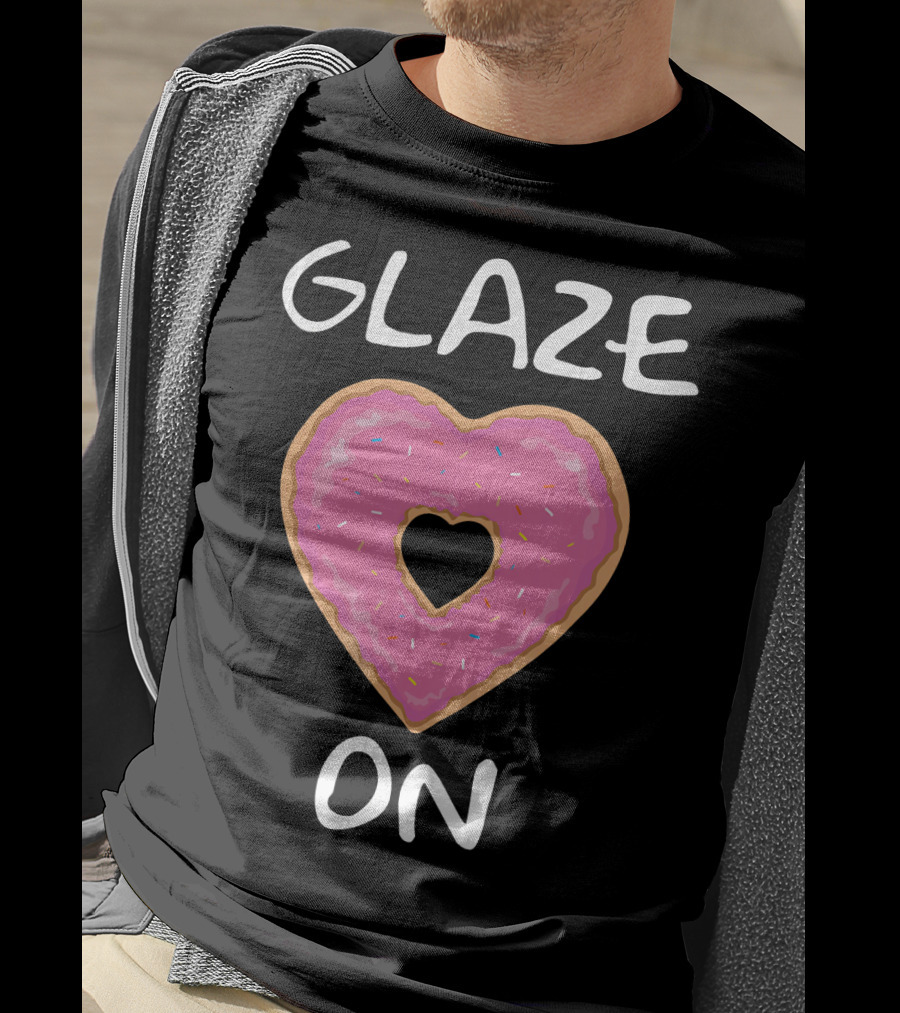 Bakers Dozen Glaze On Donut Heart T-Shirt