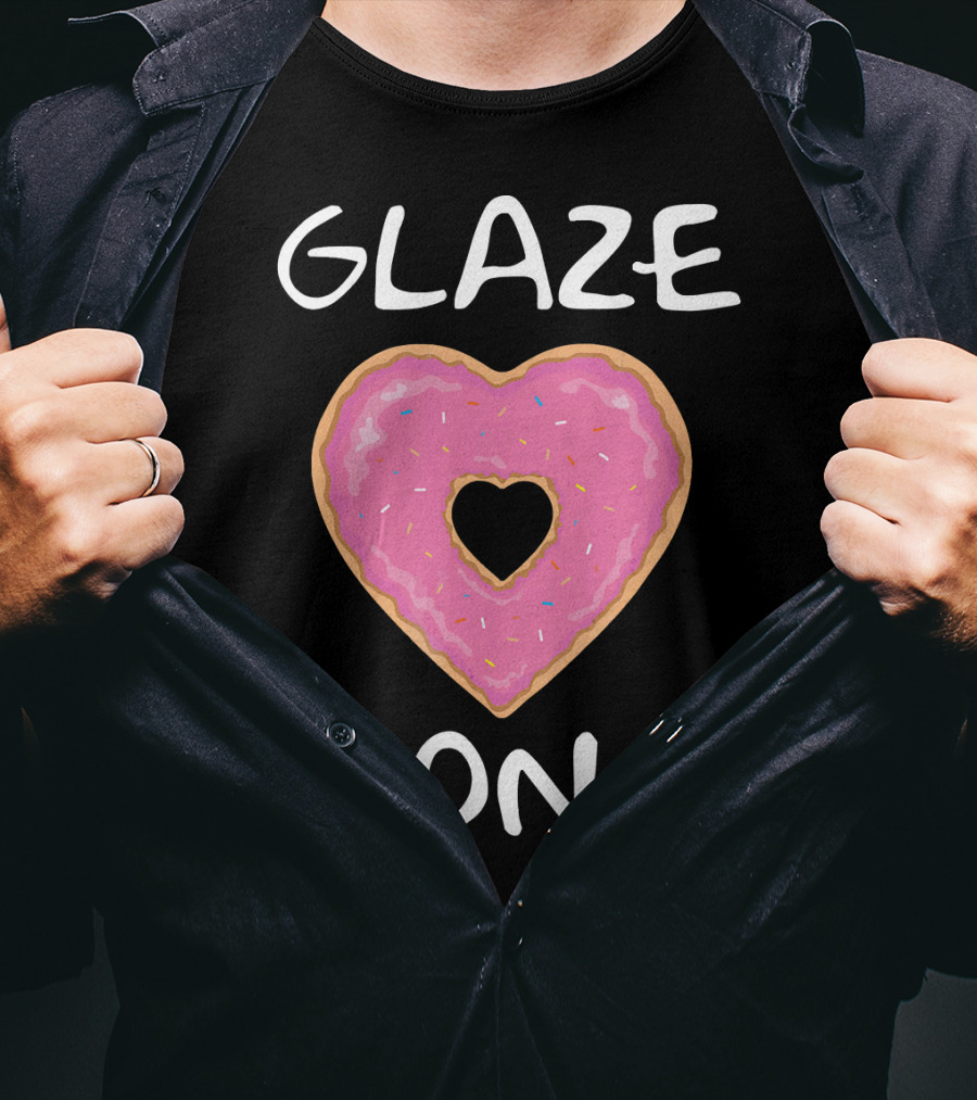 Bakers Dozen Glaze On Donut Heart T-Shirt