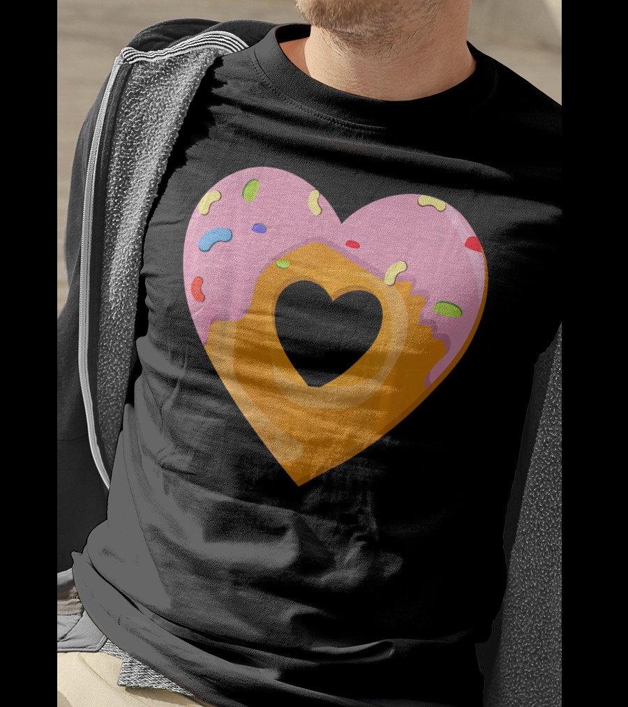 Donut Heart Cute Donut Heart WomenYouth Va T-Shirt