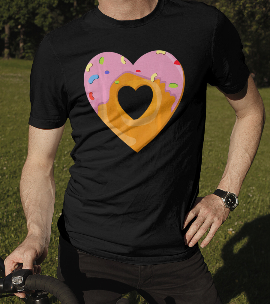Donut Heart Cute Donut Heart WomenYouth Va T-Shirt
