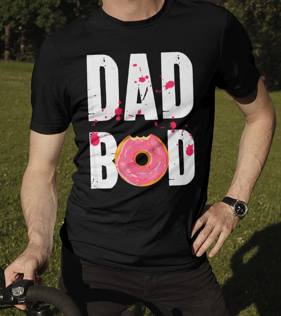 Dad Bod Donut Pink Sprinkle Humor T-Shirt