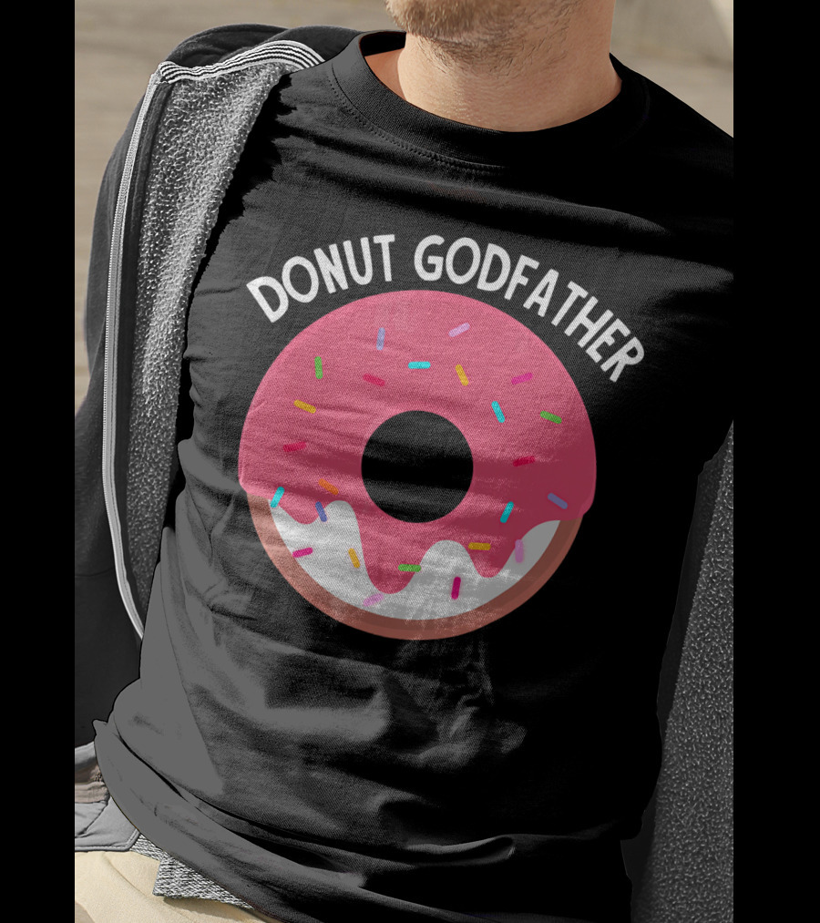 Donut Godfather Sprinkles Pink Donut T-Shirt