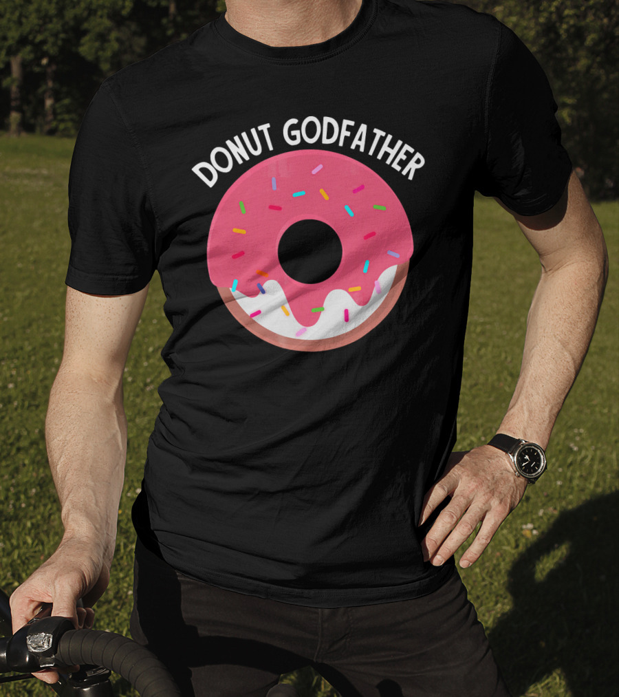 Donut Godfather Sprinkles Pink Donut T-Shirt