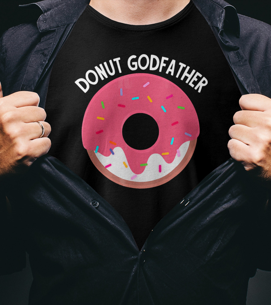 Donut Godfather Sprinkles Pink Donut T-Shirt