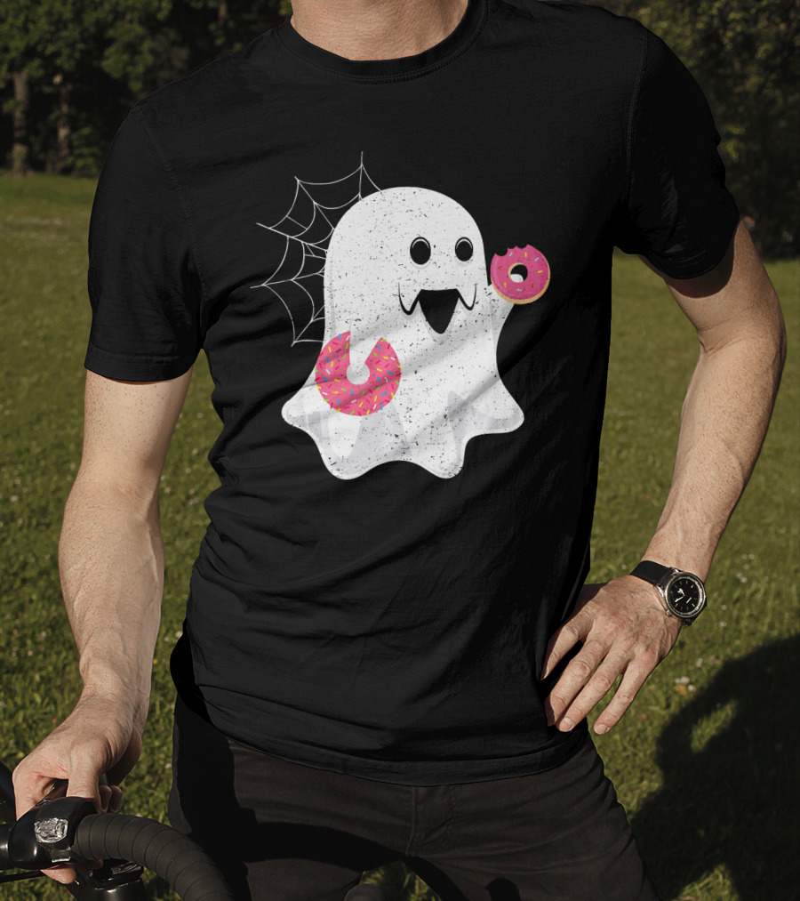Ghost With Donut Halloween Costume Boy T-Shirt