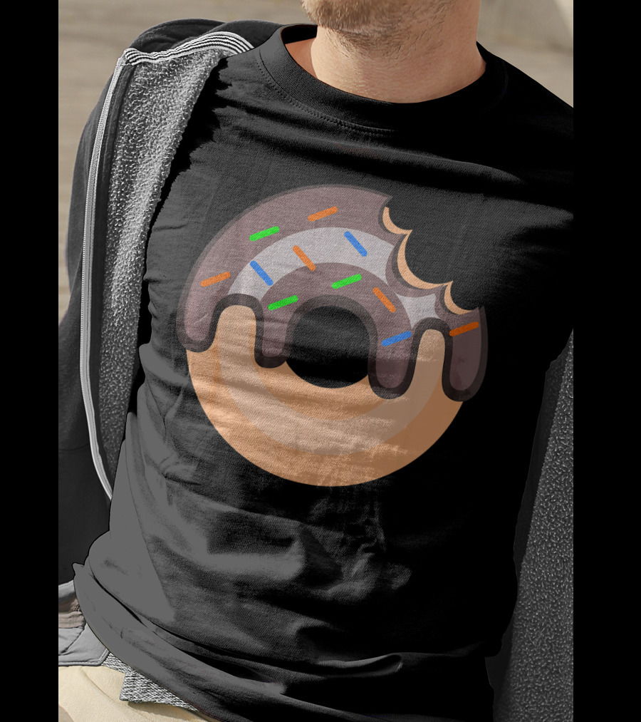 Donut Lover Favorite Food Chocolate Sprinkles Bite T-Shirt