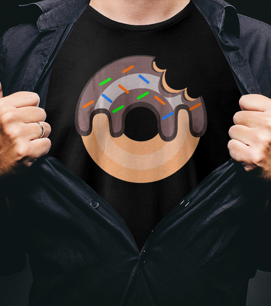 Donut Lover Favorite Food Chocolate Sprinkles Bite T-Shirt
