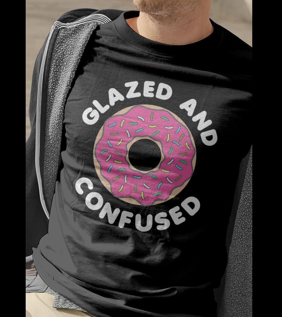 Glazed And Confused Pink Sprinkle Donut T-Shirt