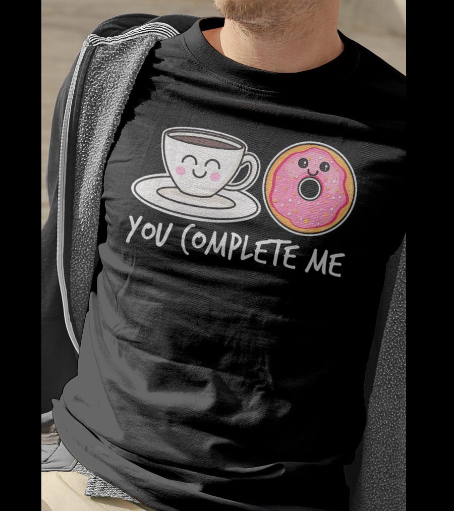 You Complete Me Kawaii Donut Tea Coffee T-Shirt