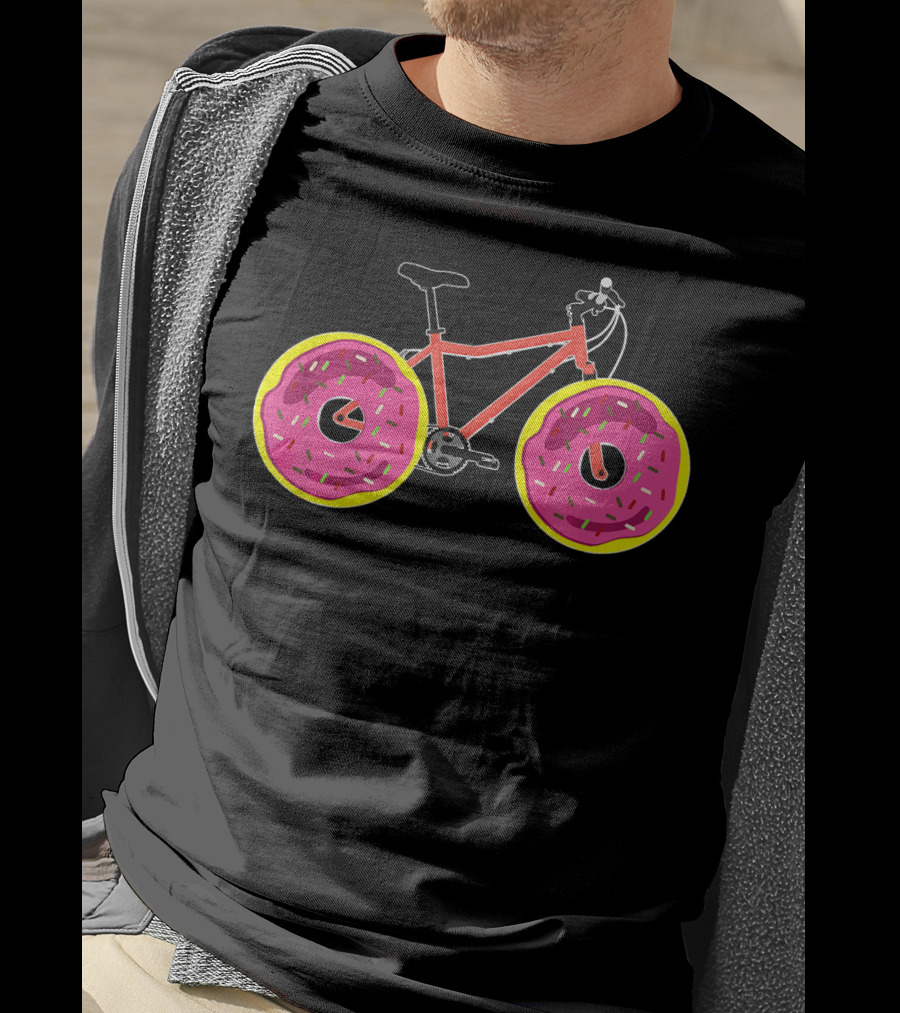 Donut Bicycle Mountain Bike Cycling Humor T-Shirt
