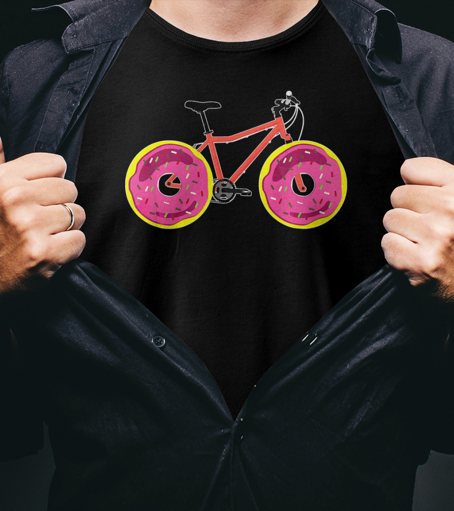Donut Bicycle Mountain Bike Cycling Humor T-Shirt